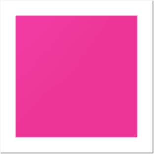 Solid Flirt Hot Pink Monochrome Minimal Design Posters and Art